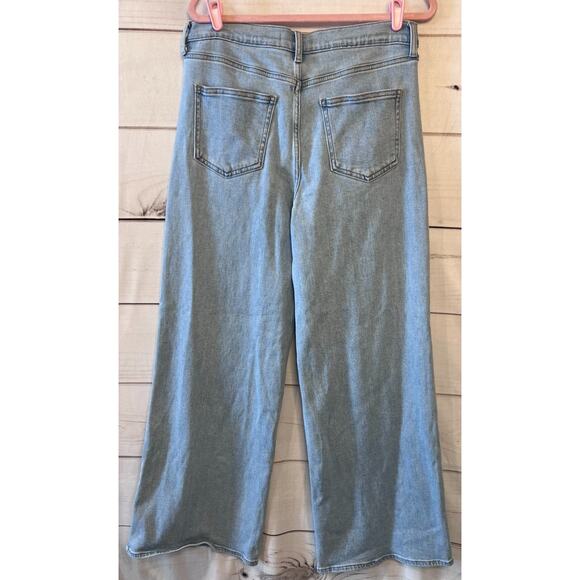 JUSTUSA Women's Light Wash Jeans Size 32 Wide Leg - Picture 2 of 4